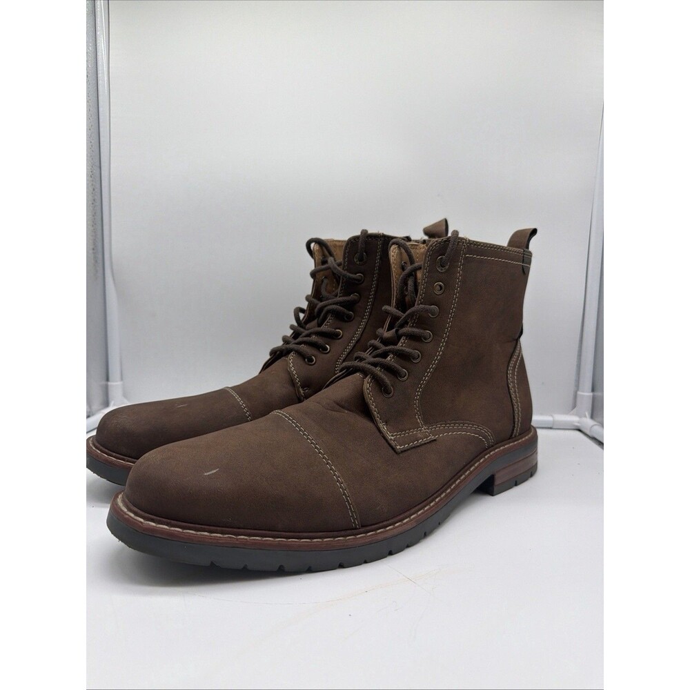 Dockers Rawls Rugged Lace-up Men’s 13 Synthetic Leather Lugged Sole Cap Toe Boot